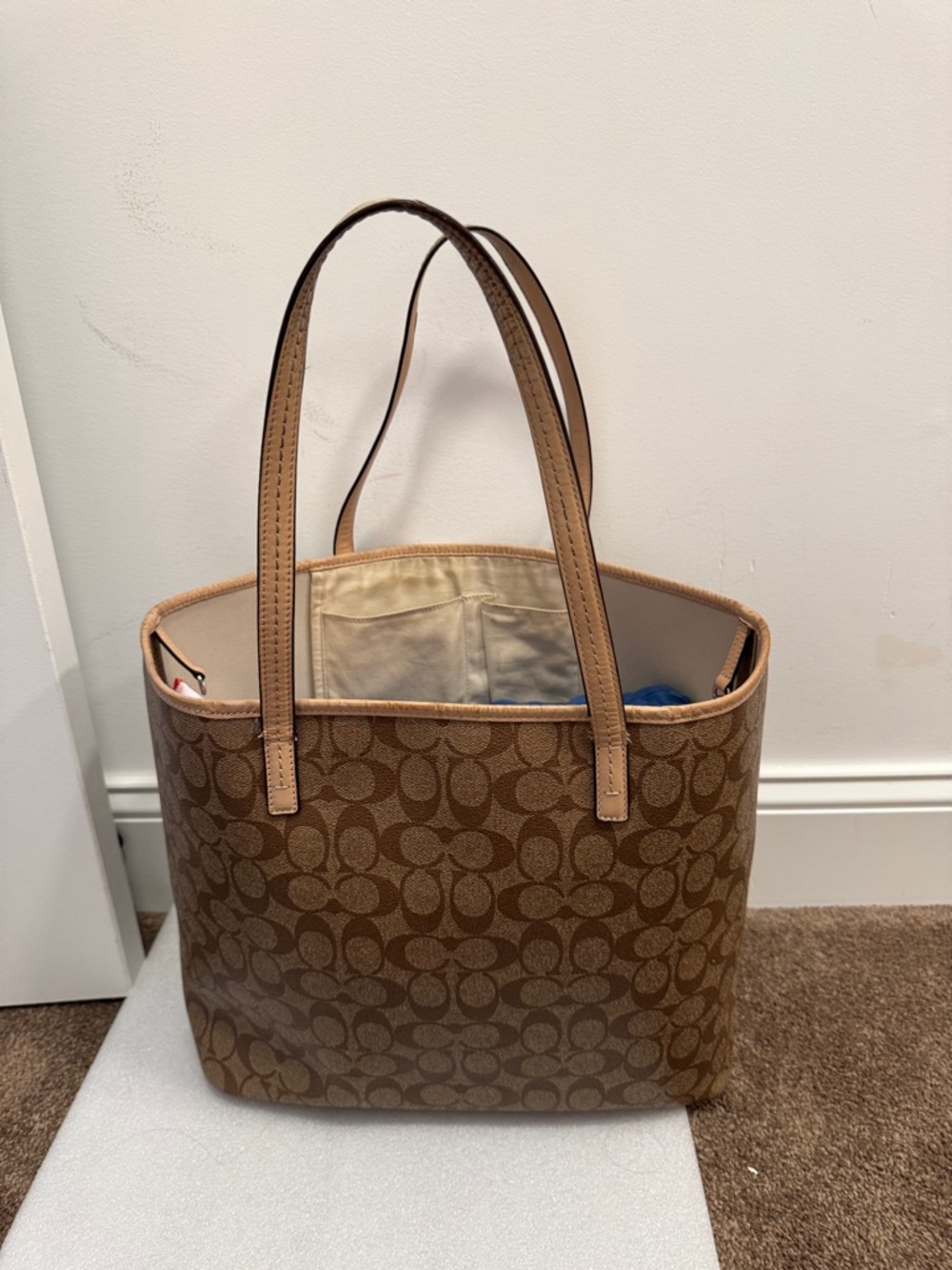 Coach signature logo metro city tote bag 2014 F29144 - Picture 7 of 12